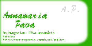 annamaria pava business card