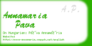 annamaria pava business card